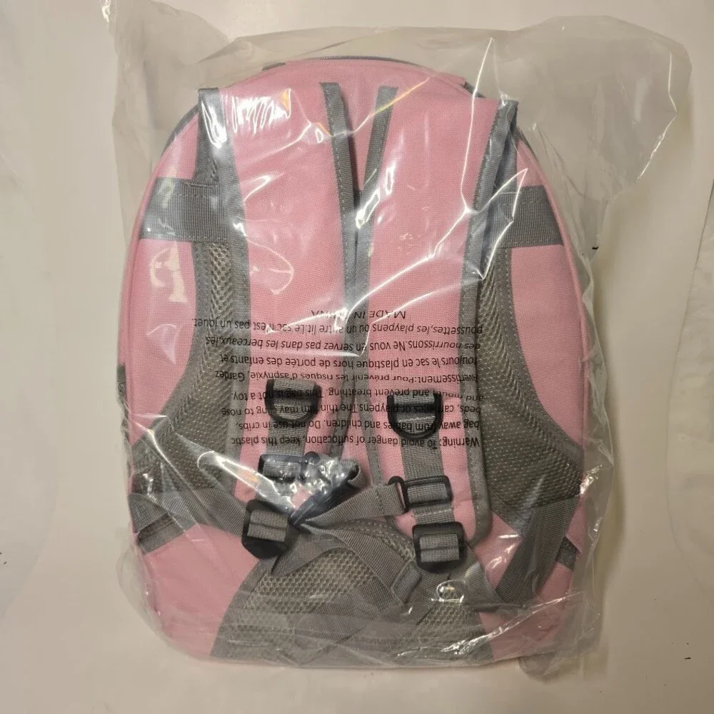 Henkelion Small Cat or Dog Backpack Carrier Bubble Capsule Airline Approved Pink